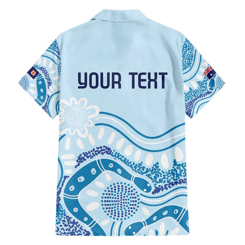 Personalised Australia New South Wales Dragons Boat Family Matching Puletasi and Hawaiian Shirt Aussie Aboriginal Dot Style