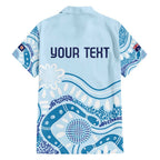 Personalised Australia New South Wales Dragons Boat Family Matching Short Sleeve Bodycon Dress and Hawaiian Shirt Aussie Aboriginal Dot Style