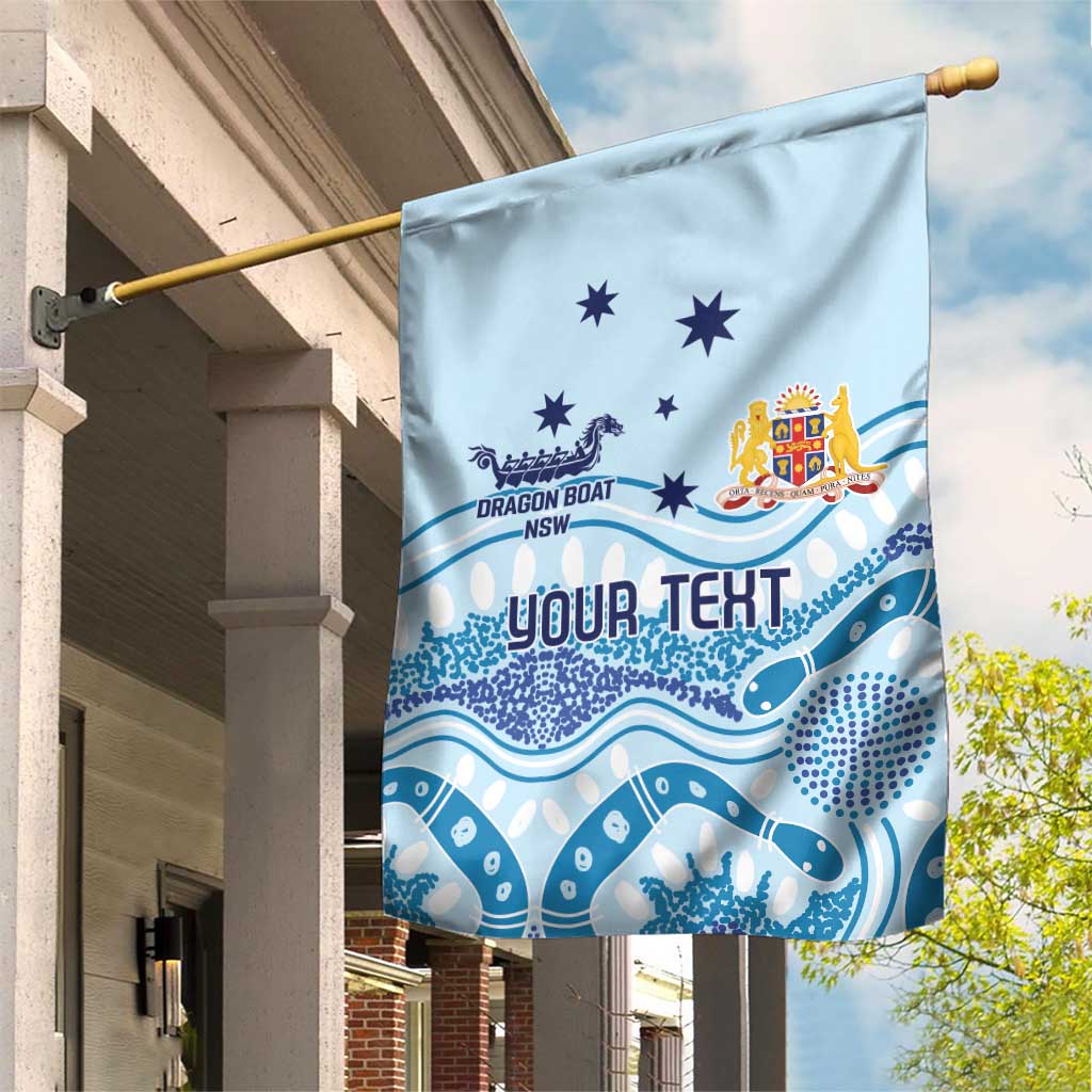 Personalised Australia New South Wales Dragons Boat Garden Flag Aussie Aboriginal Dot Style