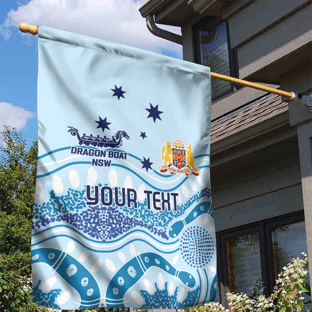 Personalised Australia New South Wales Dragons Boat Garden Flag Aussie Aboriginal Dot Style