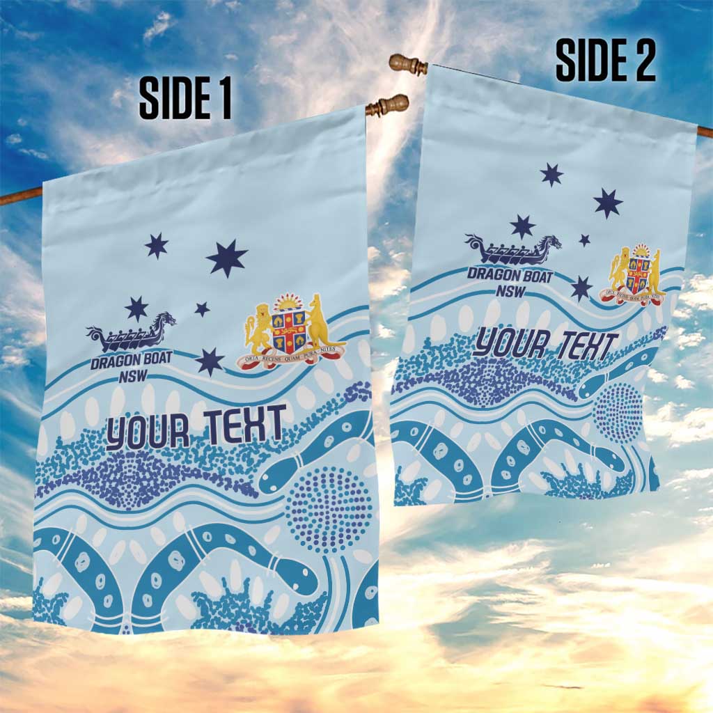 Personalised Australia New South Wales Dragons Boat Garden Flag Aussie Aboriginal Dot Style