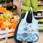 Personalised Australia New South Wales Dragons Boat Grocery Bag Aussie Aboriginal Dot Style