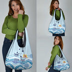 Personalised Australia New South Wales Dragons Boat Grocery Bag Aussie Aboriginal Dot Style