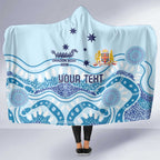Personalised Australia New South Wales Dragons Boat Hooded Blanket Aussie Aboriginal Dot Style