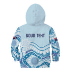 Personalised Australia New South Wales Dragons Boat Kid Hoodie Aussie Aboriginal Dot Style