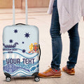 Personalised Australia New South Wales Dragons Boat Luggage Cover Aussie Aboriginal Dot Style