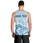 Personalised Australia New South Wales Dragons Boat Men Tank Top Aussie Aboriginal Dot Style
