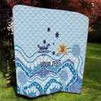 Personalised Australia New South Wales Dragons Boat Quilt Aussie Aboriginal Dot Style