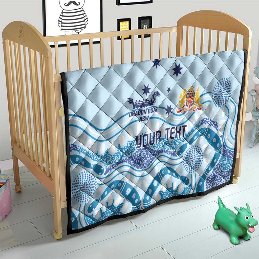 Personalised Australia New South Wales Dragons Boat Quilt Aussie Aboriginal Dot Style
