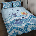 Personalised Australia New South Wales Dragons Boat Quilt Bed Set Aussie Aboriginal Dot Style