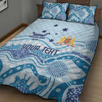 Personalised Australia New South Wales Dragons Boat Quilt Bed Set Aussie Aboriginal Dot Style