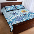 Personalised Australia New South Wales Dragons Boat Quilt Bed Set Aussie Aboriginal Dot Style