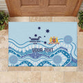 Personalised Australia New South Wales Dragons Boat Rubber Doormat Aussie Aboriginal Dot Style