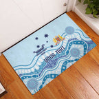 Personalised Australia New South Wales Dragons Boat Rubber Doormat Aussie Aboriginal Dot Style