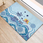 Personalised Australia New South Wales Dragons Boat Rubber Doormat Aussie Aboriginal Dot Style
