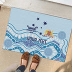 Personalised Australia New South Wales Dragons Boat Rubber Doormat Aussie Aboriginal Dot Style