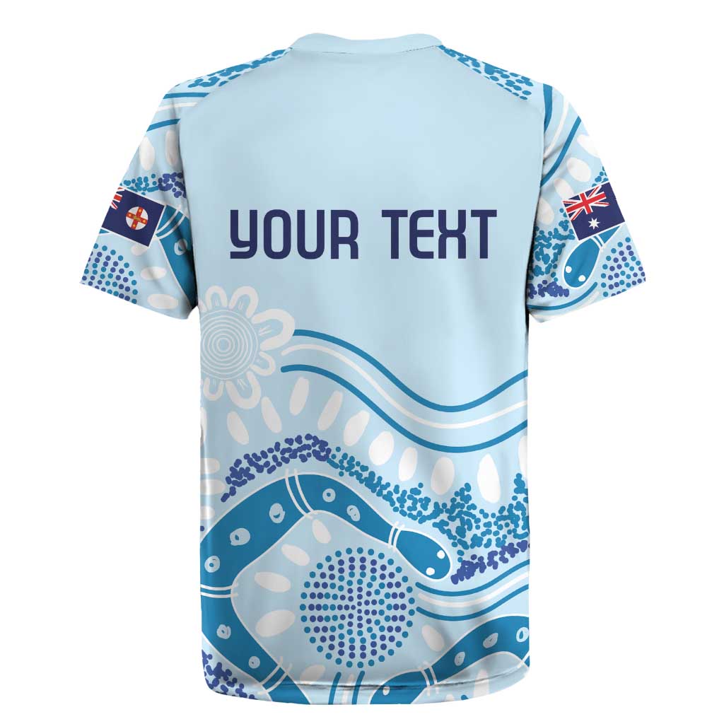 Personalised Australia New South Wales Dragons Boat Rugby Jersey Aussie Aboriginal Dot Style