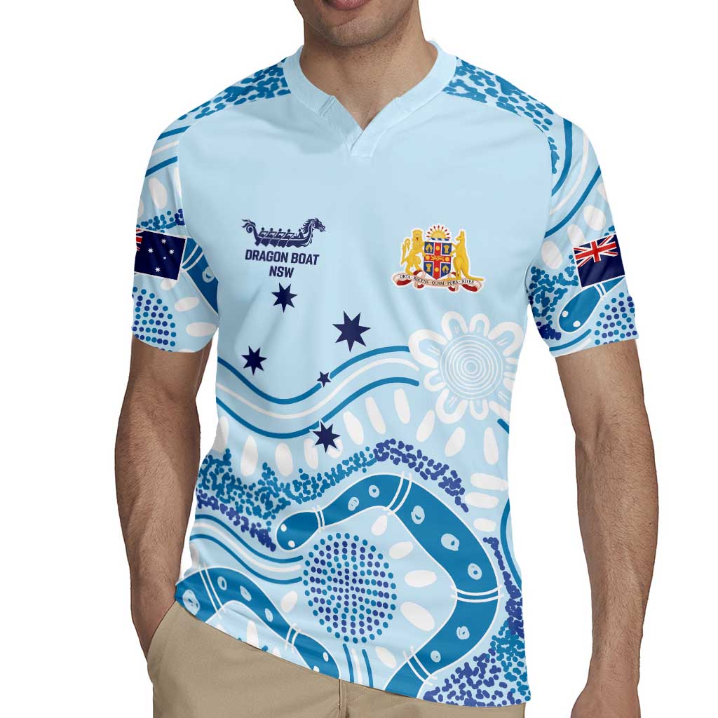 Personalised Australia New South Wales Dragons Boat Rugby Jersey Aussie Aboriginal Dot Style