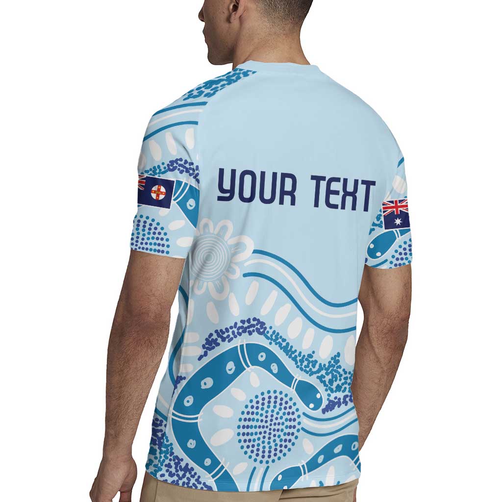 Personalised Australia New South Wales Dragons Boat Rugby Jersey Aussie Aboriginal Dot Style