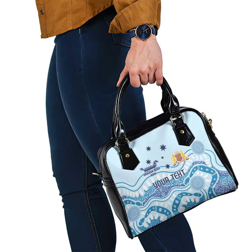 Personalised Australia New South Wales Dragons Boat Shoulder Handbag Aussie Aboriginal Dot Style