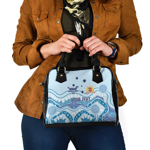 Personalised Australia New South Wales Dragons Boat Shoulder Handbag Aussie Aboriginal Dot Style