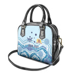 Personalised Australia New South Wales Dragons Boat Shoulder Handbag Aussie Aboriginal Dot Style