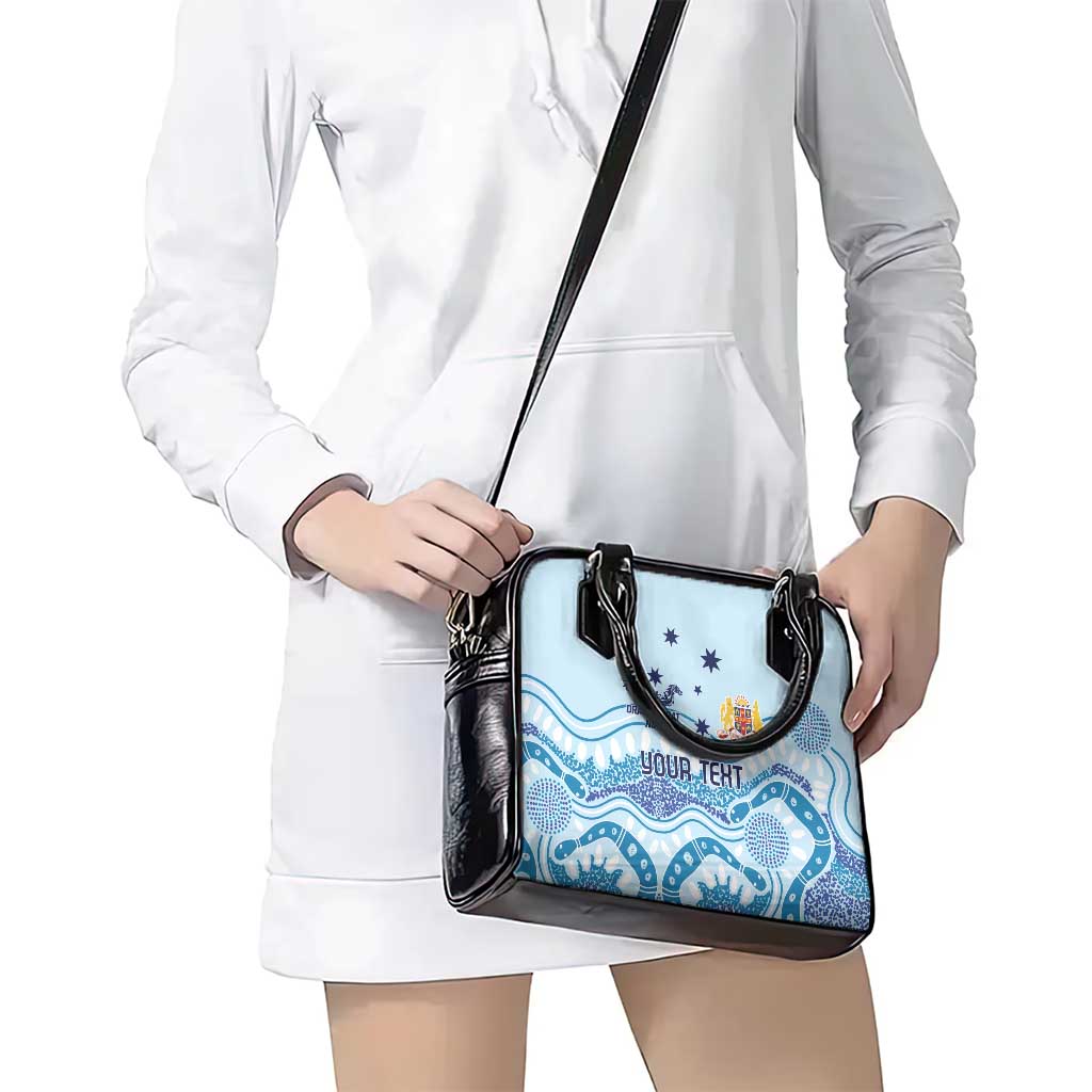Personalised Australia New South Wales Dragons Boat Shoulder Handbag Aussie Aboriginal Dot Style