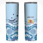 Personalised Australia New South Wales Dragons Boat Skinny Tumbler Aussie Aboriginal Dot Style