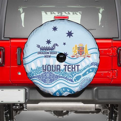 Personalised Australia New South Wales Dragons Boat Spare Tire Cover Aussie Aboriginal Dot Style