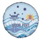 Personalised Australia New South Wales Dragons Boat Spare Tire Cover Aussie Aboriginal Dot Style