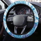 Australia New South Wales Dragons Boat Steering Wheel Cover Aussie Aboriginal Dot Style