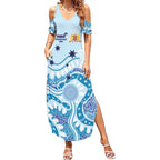 Personalised Australia New South Wales Dragons Boat Summer Maxi Dress Aussie Aboriginal Dot Style