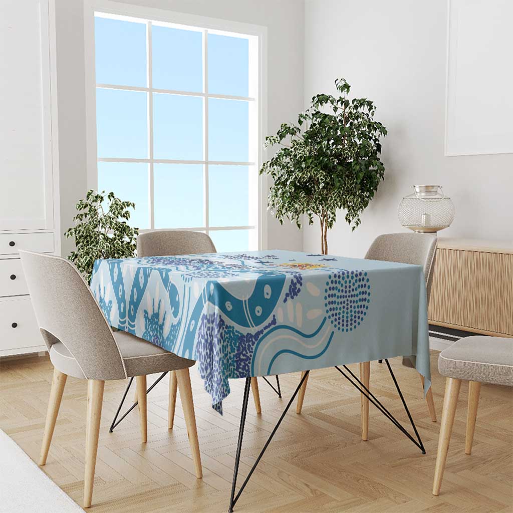 Personalised Australia New South Wales Dragons Boat Tablecloth Aussie Aboriginal Dot Style