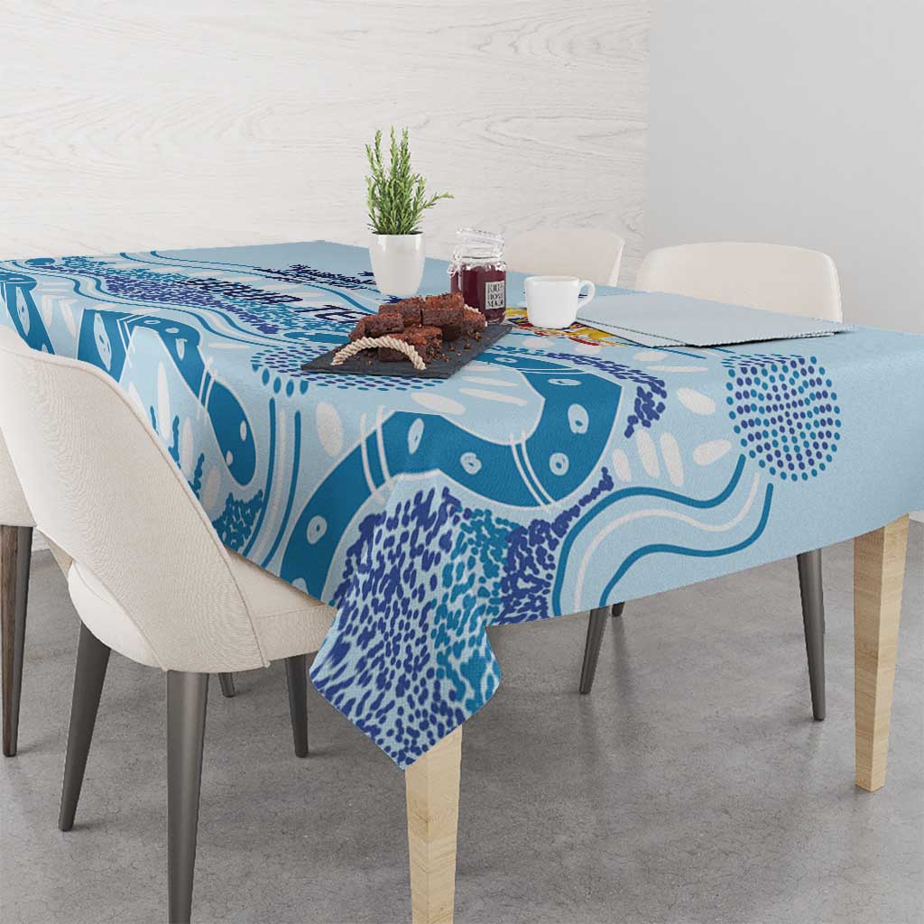 Personalised Australia New South Wales Dragons Boat Tablecloth Aussie Aboriginal Dot Style