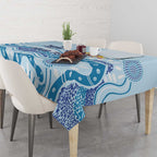 Personalised Australia New South Wales Dragons Boat Tablecloth Aussie Aboriginal Dot Style