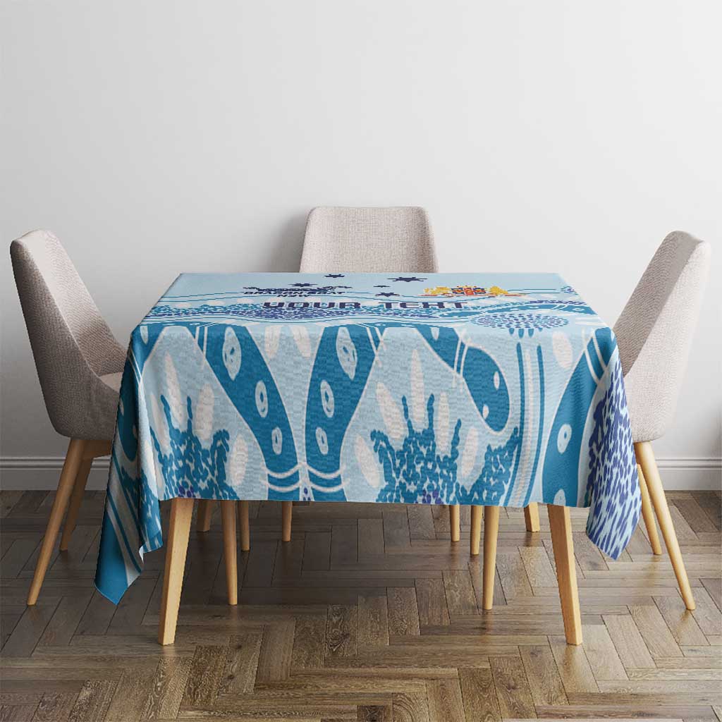 Personalised Australia New South Wales Dragons Boat Tablecloth Aussie Aboriginal Dot Style
