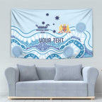 Personalised Australia New South Wales Dragons Boat Tapestry Aussie Aboriginal Dot Style