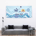 Personalised Australia New South Wales Dragons Boat Tapestry Aussie Aboriginal Dot Style