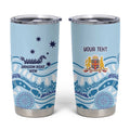 Personalised Australia New South Wales Dragons Boat Tumbler Cup Aussie Aboriginal Dot Style