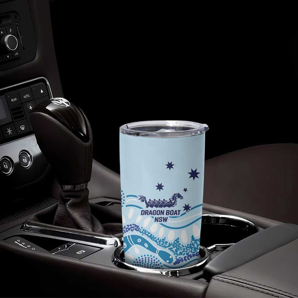 Personalised Australia New South Wales Dragons Boat Tumbler Cup Aussie Aboriginal Dot Style