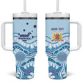 Personalised Australia New South Wales Dragons Boat Tumbler With Handle Aussie Aboriginal Dot Style