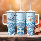 Personalised Australia New South Wales Dragons Boat Tumbler With Handle Aussie Aboriginal Dot Style