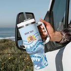 Personalised Australia New South Wales Dragons Boat Tumbler With Handle Aussie Aboriginal Dot Style