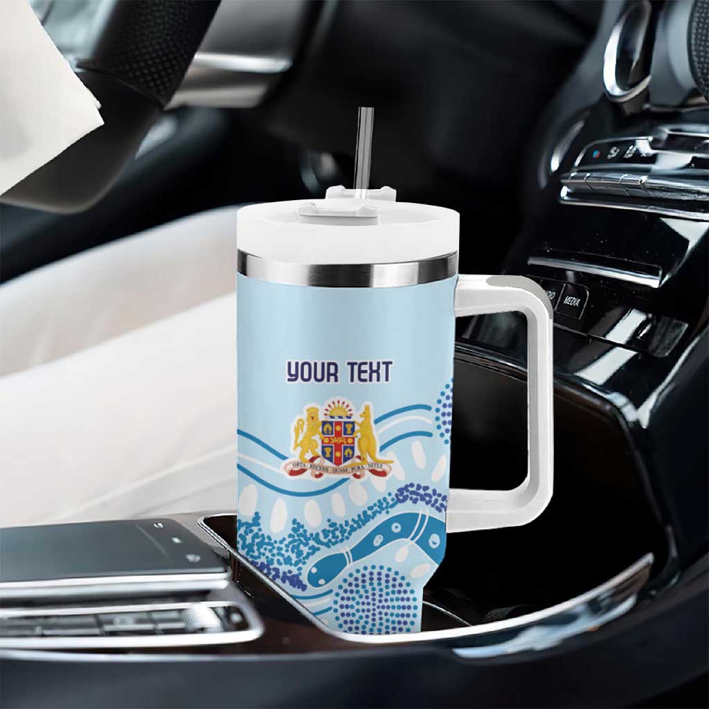 Personalised Australia New South Wales Dragons Boat Tumbler With Handle Aussie Aboriginal Dot Style