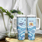 Personalised Australia New South Wales Dragons Boat Tumbler With Handle Aussie Aboriginal Dot Style