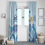 Personalised Australia New South Wales Dragons Boat Window Curtain Aussie Aboriginal Dot Style
