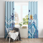 Personalised Australia New South Wales Dragons Boat Window Curtain Aussie Aboriginal Dot Style