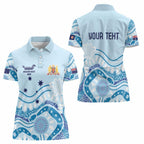 Personalised Australia New South Wales Dragons Boat Women Polo Shirt Aussie Aboriginal Dot Style