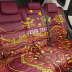 Personalised Australia Queensland Dragons Boat Back Car Seat Cover Aussie Aboriginal Dot Style
