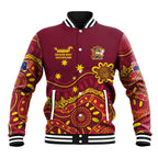 Personalised Australia Queensland Dragons Boat Baseball Jacket Aussie Aboriginal Dot Style